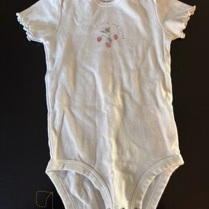 White Cherry Print Kids One Piece